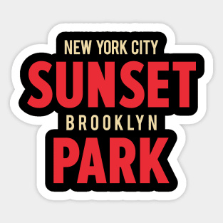 Sunset Park New York - Capturing Brooklyn's Urban Aura Sticker